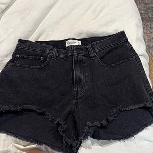 Abercrombie & Fitch Black Jean Shorts